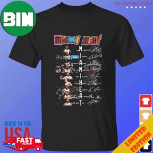 Miami Heat All Team Player Jimmy Butler Gabe Vincent Victor Oladipo Signatures 2024 T-Shirt