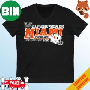 Miami Hurricanes 2023 Bad Boy Mowers Pinstripe Bowl T-Shirt