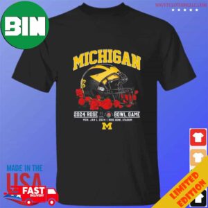 Michigan 2024 Rose Bowl Game Mon Jan 1 2024 Rose Bowl Stadium T-Shirt Long Sleeve Hoodie