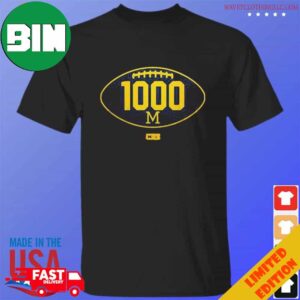 Michigan Wolverines 1000 Wins Football T-Shirt Long Sleeve Hoodie