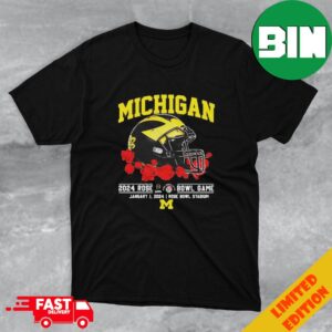 Michigan Wolverines 2024 Rose Bowl Game January 1 Rose Bowl Stadium T-Shirt