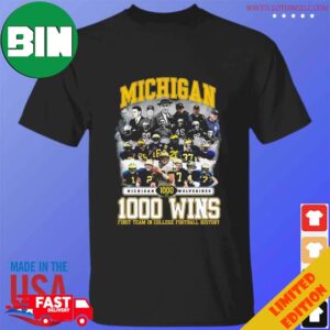 Michigan Wolverines Football 1000 Wins First Team In College Football History T-Shirt