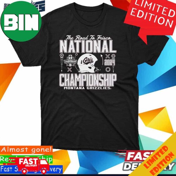 Montana Grizzlies Football 2024 National Championship The Road To Frisco T-Shirt