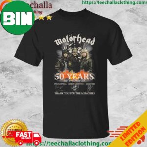 Motorhead 50 Years 1975-2025 Thank You For The Memories Signatures T-Shirt