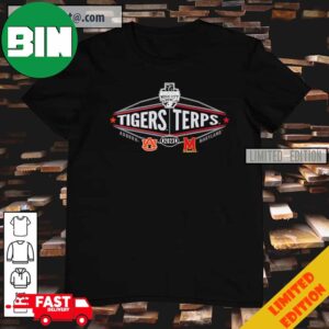 Nice 2023 Transperfect Music City Bowl Auburn Tigers Vs Maryland Terrapins 2-Team T-Shirt Long Sleeve Hoodie