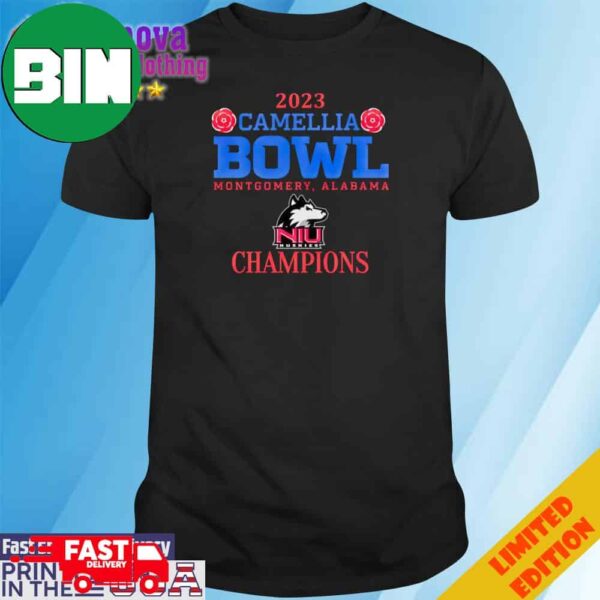 Northern Illinois Huskies Champions 2023 Camellia Bowl T-Shirt