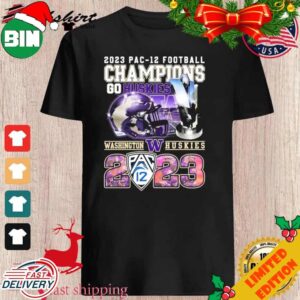 Official 2023 PAC-12 Football Champions Go Huskies Washington Huskies T-Shirt