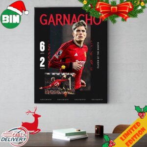 Official Alejandro Garnacho Is MUFC’s Player Of The Month For November Poster Canvas