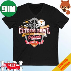 Official Iowa Vs Tennessee 2023 Cheez-It Citrus Bowl Bound Match-up T-Shirt