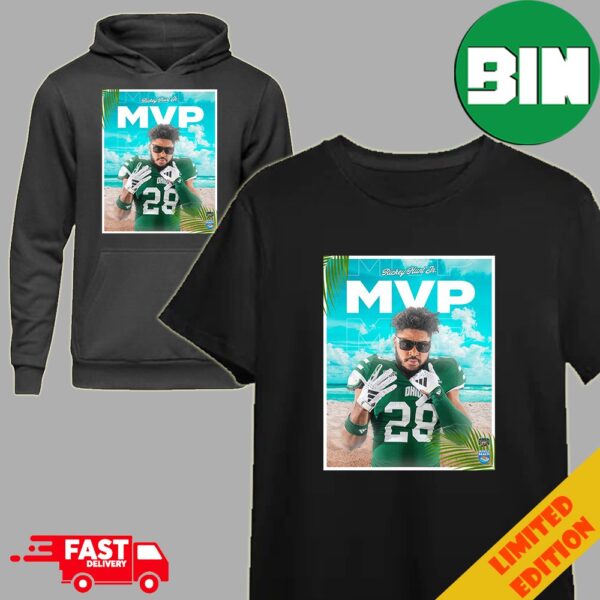 Ohio Bobcats Football MVP Is Rickey Hunt Jr Congratulations To Champions Of Myrtle Beach Bowl Season 2023-2024 T-Shirt