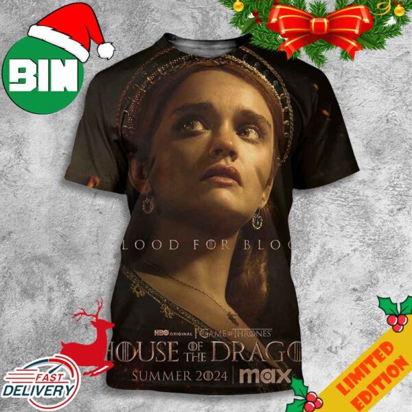 Olivia Cooke’s Alicent Hightower First Poster For House Of Dragon Season 2 3D T-Shirt