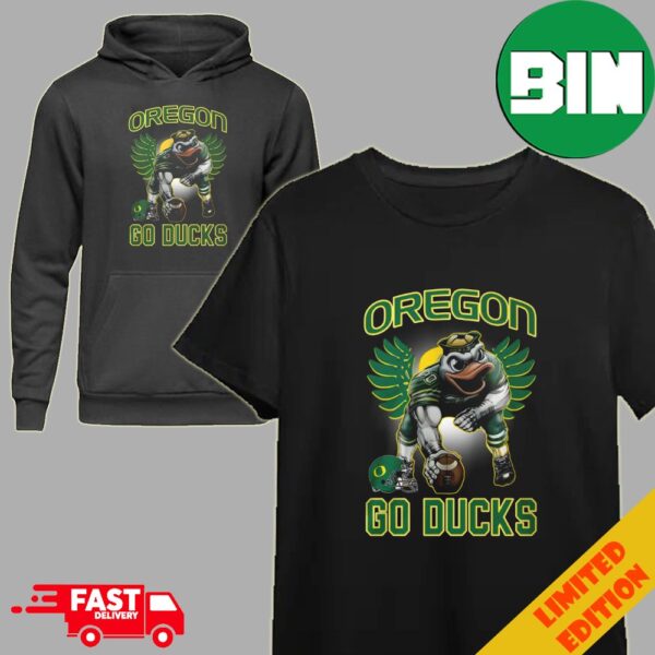 Oregon Go Ducks Mascot University Bowl Season 2023-2024 T-Shirt Long Sleeve Hoodie