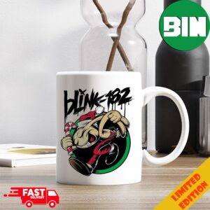Rabbit Mascot Blink-182 Logo Merry Xmas 2023 Christmas Gift For Heavy Mental Fans Ceramic Mug