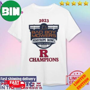 Rutgers Scarlet Knights Champions 2023 Pinstripe Bowl T-Shirt