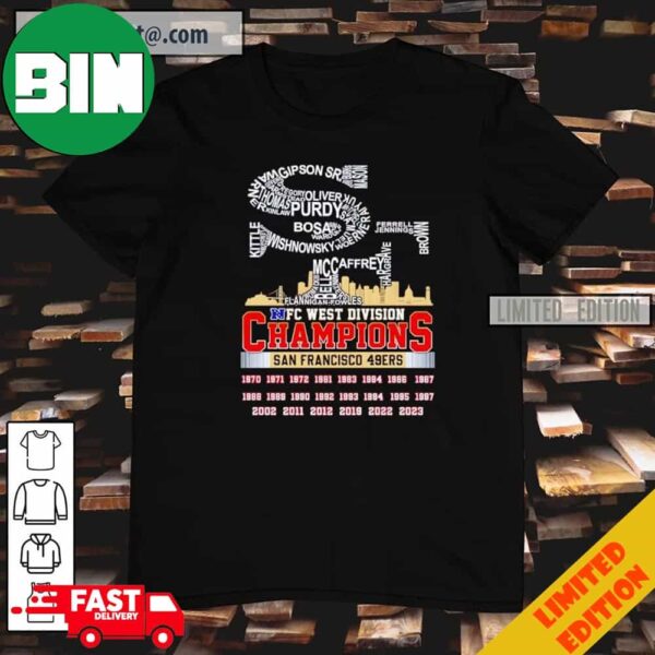 SF Big Logo NFC West Division Champions San Francisco 49ers T-Shirt