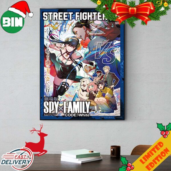 SPY x FAMILY CODE White Movie x STREET FIGHTER 6 Collaboration Project Yor vs Chun-Li Poster Canvas