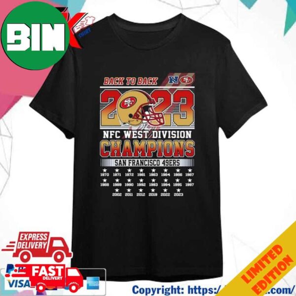 San Francisco 49ers Back 2 Back 2023 Champions T-Shirt