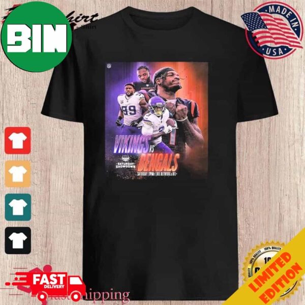 Saturday Showdown Matchup For Minnesota Vikings vs Cincinnati Bengals In NFL Unique T-Shirt