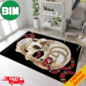 Skull And Snake Gucci Fashion Luxury Brand For Living Room Home Decor Rug Carpet