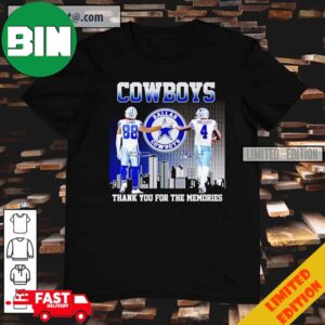 Skyline Dallas Cowboys Ceedee Lamb And Dak Prescott Thank You For The Memories T-Shirt