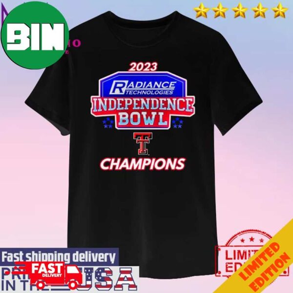 Texas Tech Raiders 2023 Independence Bowl Champions Gear T-Shirt