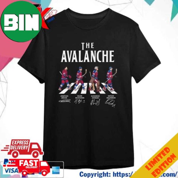 The Colorado Avalanche Team Hockey Abbey Road Signatures T-Shirt