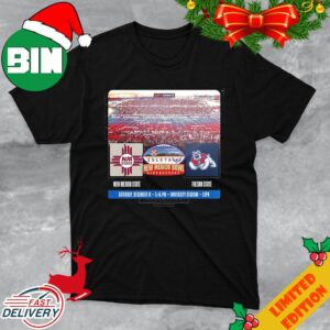 The Isleta New Mexico Bowl Matchup New Mexico State Football vs Fresno State Football In Albuquerque 12-16 University Stadium Pride Of The Valley Aggie Up Go Dogs T-Shirt