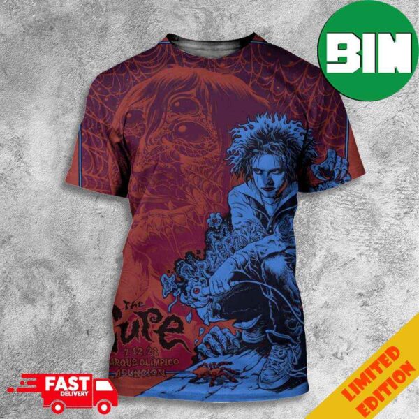 The Spiderman Always Hungry The Cure 7 December 2923 Parque Olimpico Asuncion Concert 3D T-Shirt