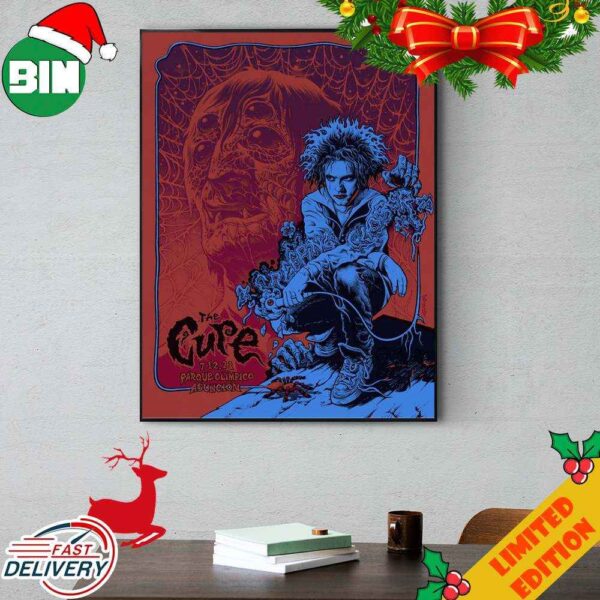 The Spiderman Always Hungry The Cure 7 December 2923 Parque Olimpico Asuncion Concert Poster Canvas