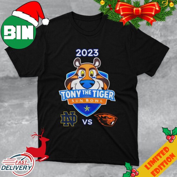 Tony The Tiger Sun Bowl 2023 Notre Dame vs Oregon State Sun Bowl Stadium El Pase TX CFB Bowl Game T-Shirt