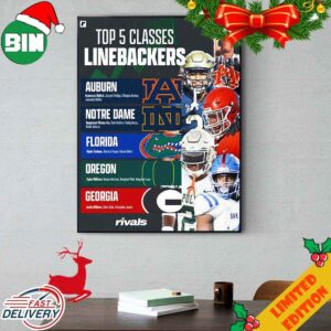 Top 5 Linebackers Classes In 2024 College Football Bowl Games NCAA Season 2023-2024 Poster Canvas