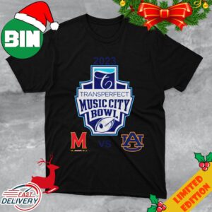 TransPerfect Music City Bowl 2023 Auburn vs Maryland Nissan Stadium Nashville TN CFB Bowl Game T-Shirt
