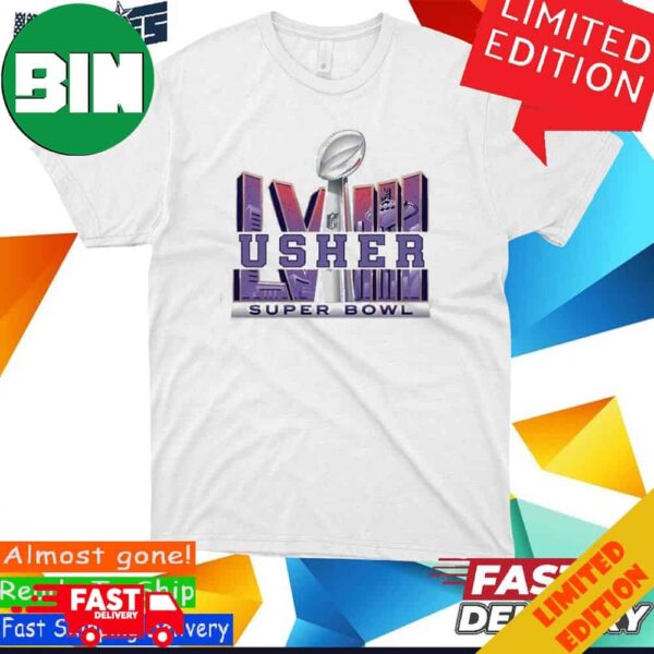 USHER Super Bowl LVIII Logo T-Shirt