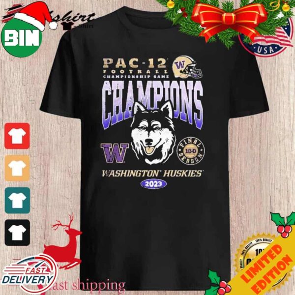 Washington Huskies 2023 Pac-12 Championship Game Champions Final Season 13-0 T-Shirt