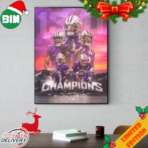 Washington Huskies 2023 Pac-12 Football Championship Game Champions Kings Of The West Poster Canvas