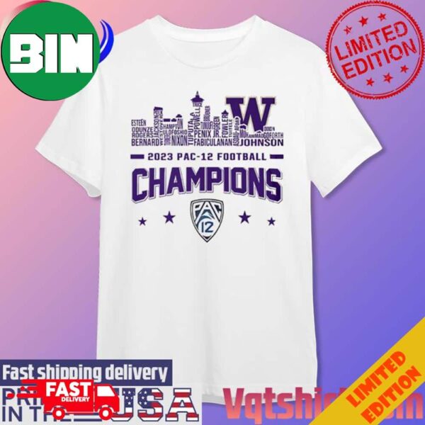 Washington Huskies 2023 Southeastern Conference SEC Championship City T-Shirt