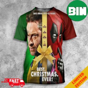 What If Deadpool 3 Was A Christmas Movie Best Christmas Ever Poster Movie Ryan Reynolds x Hugh Jackman 3D T-Shirt