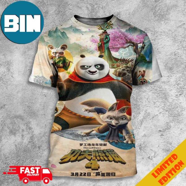 ‘kung Fu Panda 4’ New Poster 2024 3d T-shirt - Binteez