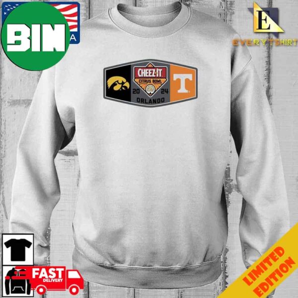 2024 Cheez-It Citrus Bowl 2-Team Iowa Hawkeyes vs Tennessee Volunteers Orlando T-Shirt Long Sleeve Hoodie Sweater