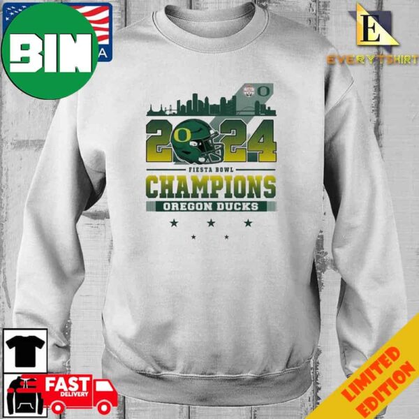 2024 Fiesta Bowl Champions Oregon Ducks Football T-Shirt Long Sleeve Hoodie Sweater