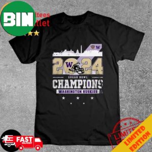 2024 Sugar Bowl Champions Washington Huskies Football Helmet T-Shirt Long Sleeve Hoodie Sweater