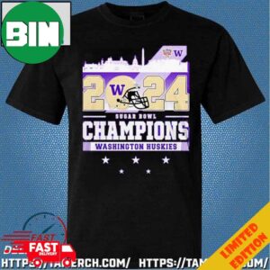 2024 Sugar Bowl Champions Washington Huskies Football Helmet T-Shirt