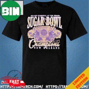 2024 Sugar Bowl Champions Washington Huskies Trophy T-Shirt