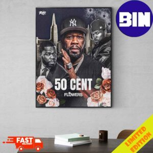50 Cent Flowers As One Of The Most Influential Figures In Hip Hop Poster Canvas