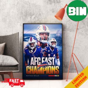 AFC East Champions The Buffalo Bills Clinch Their 4th Straight Division Title Bills Mafia Home Decor Poster Canvas