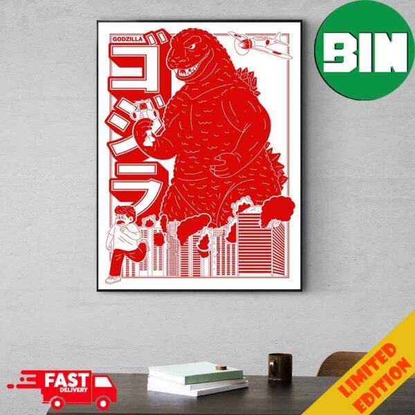Amazing Poster For Godzilla By Gregory Feron Poster Canvas