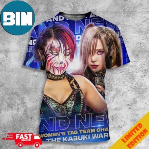 Asuka Kairi Sane And New WWE Women’s Tag Team Champions The Kabuki Warriors 3D T-Shirt