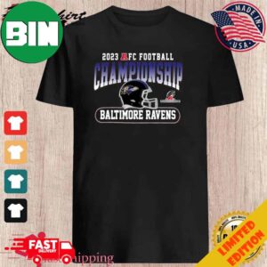 Baltimore Ravens 2023-2024 AFC Football Championship Bound T-Shirt Long Sleeve Hoodie Sweater