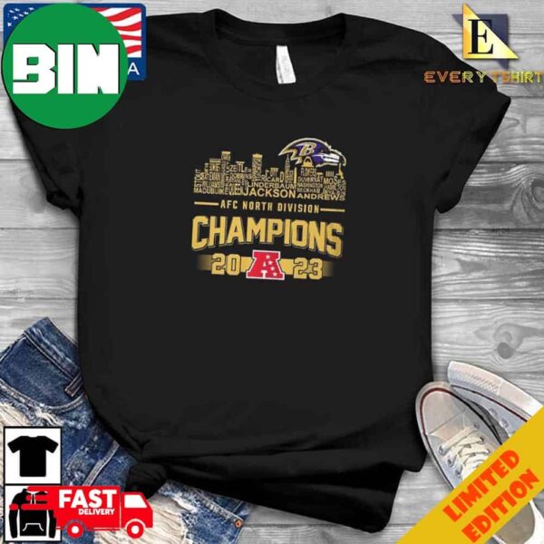 Baltimore Ravens AFC North Division Champions 2023 T-Shirt Long Sleeve Hoodie Sweater