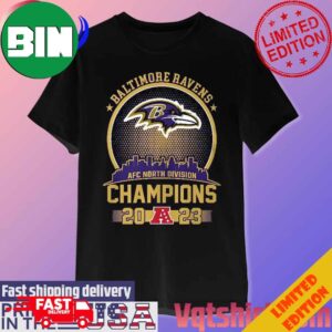 Baltimore Ravens AFC North Division Champions 2023 T-Shirt